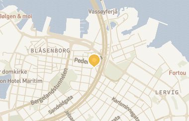 Kart med med nål på restauranten