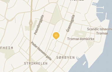 Kart med med nål på restauranten